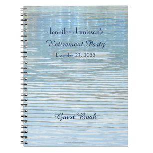 Retirement Party Guest Book Abstract Reflection 