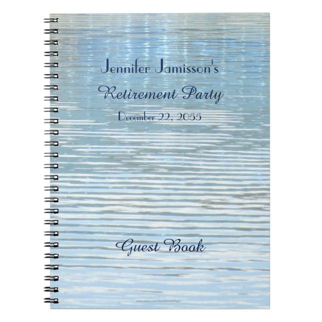 Retirement Party Guest Book Abstract Reflection  (Front)