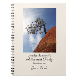 Retirement Party Guest Book, Bonsai Tree Notebook