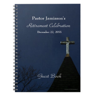 Retirement Party Guest Book, Cross Notebook