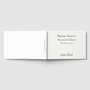 Retirement Party Guest Book, Faux Textured Burlap Book