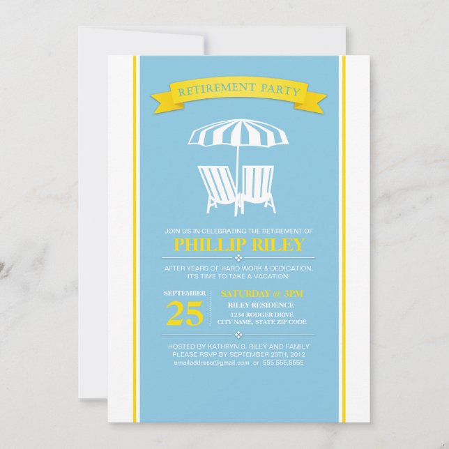 Retirement Party Invitation (Front)