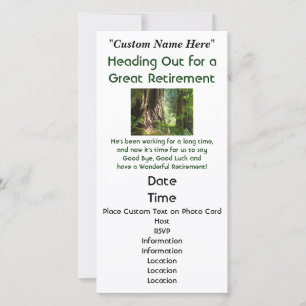 Retirement Party Invitation Announcement Redwoods