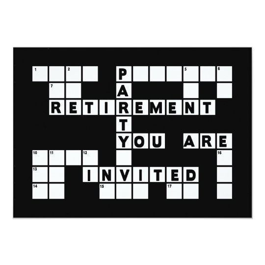 RETIREMENT PARTY INVITATION CROSSWORD PUZZLE Zazzle ca RETIREMENT PARTY INVITATION CROSSWORD PUZZLE Zazzle ca