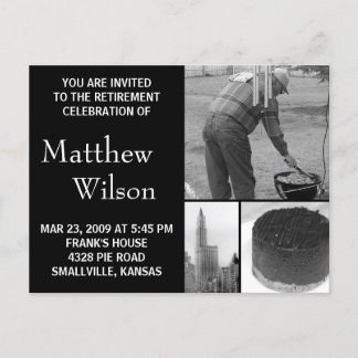 Retirement Party Invitation Customizable Photo Postcard
