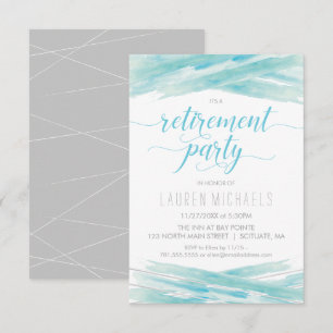 Retirement Party Invitation - Elegant Small Invite