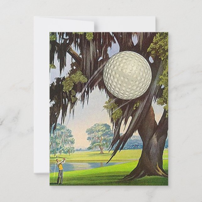 RETIREMENT PARTY INVITATION GOLFER EZ2 CUSTOMIZE (Front)