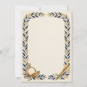 Retirement Party Invitation Navy Gold
