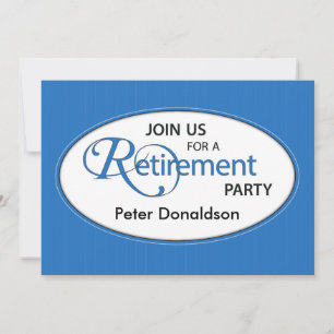 Retirement Party Invitation Personalize Name, Eleg