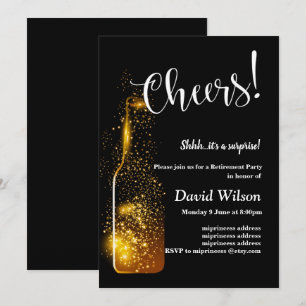 Retirement Party invitation, retirement, cheers Invitation