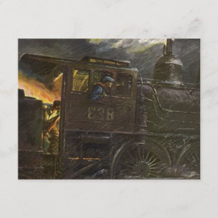 Retirement Party Invitation RR Stoking Locomotive