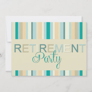 Retirement Party Invitation Stripes