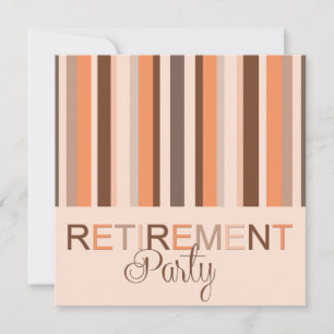 Retirement Party Invitation Stripes