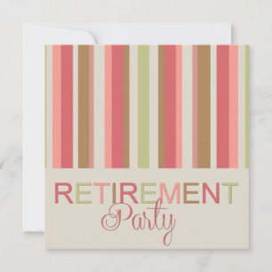 Retirement Party Invitation Stripes