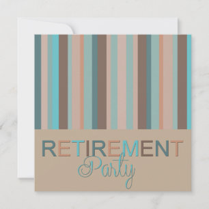 Retirement Party Invitation Stripes