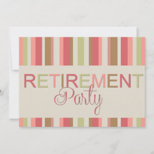 Retirement Party Invitation Stripes