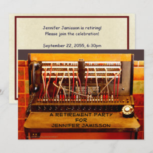 Retirement Party Invitation, Vintage Switchboard Invitation