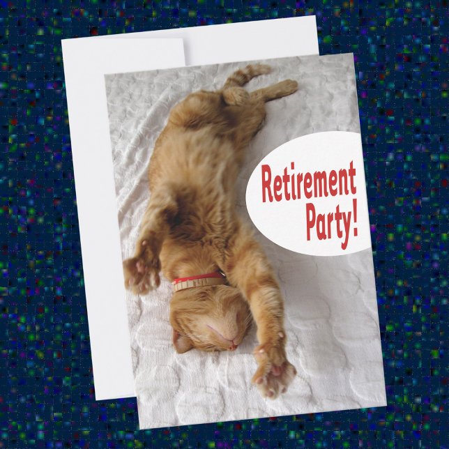 Retirement Party Invitation with funny cat (Creator Uploaded)