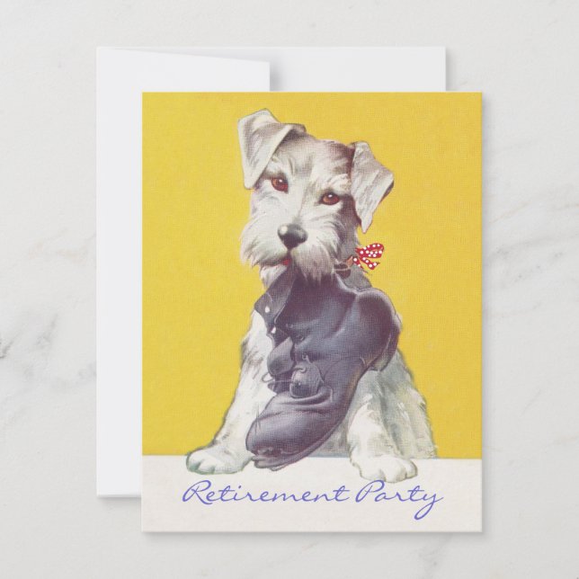 RETIREMENT PARTY INVITATION Work Boot now Dog Toy (Front)