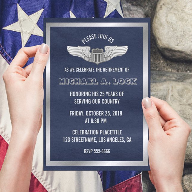 Retirement Party Invitations for Air Force Pilot (Creator Uploaded)