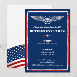 Retirement Party Invitations for Naval Air Force