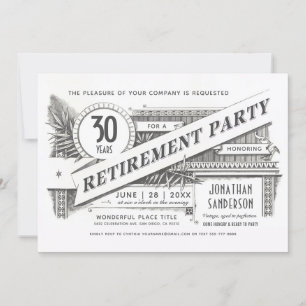 Retirement Party Invitations   Supreme Vintage