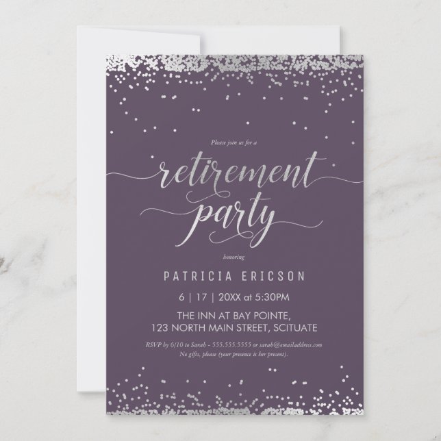 Retirement Party Invite, Elegant Celebration Invitation (Front)
