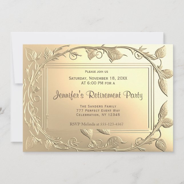Retirement Party | Modern Elegance Invitation (Front)
