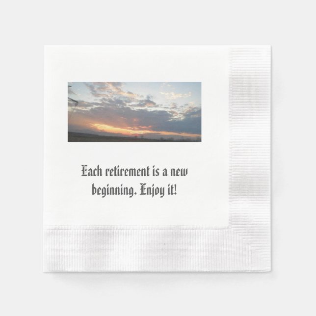 retirement party paper napkins (Front)