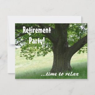 Retirement Party-Peaceful Tree/with Quote Invitation