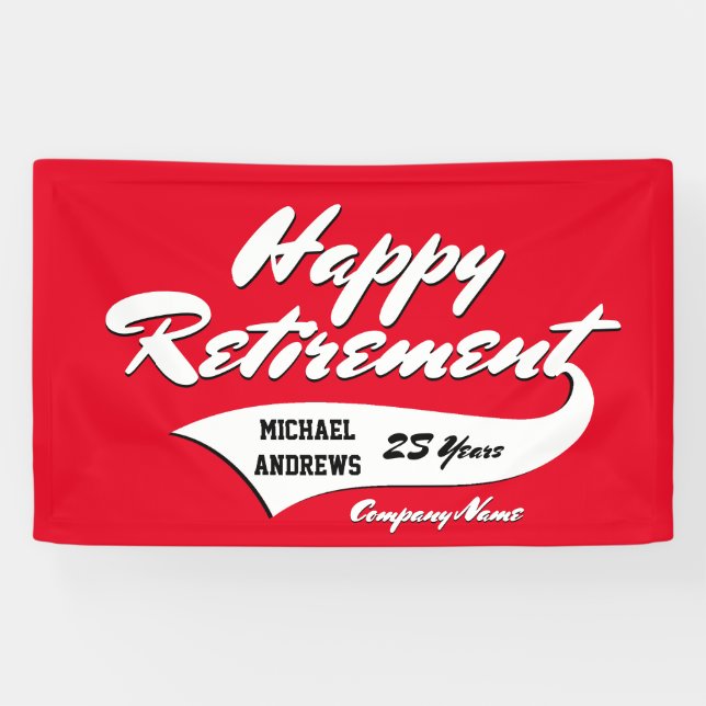 Retirement Party Personalize Banner (Horizontal)