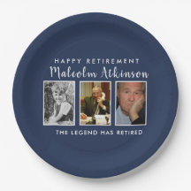 Retirement party photo plates