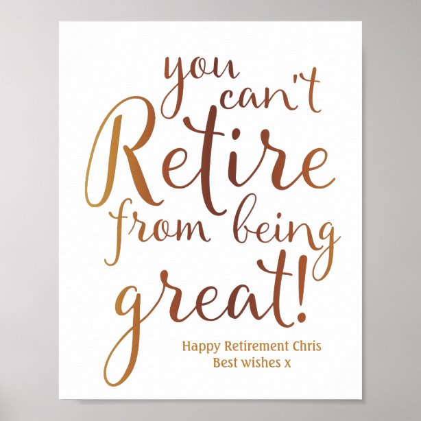 Retirement Posters, Prints & Poster Printing | Zazzle CA