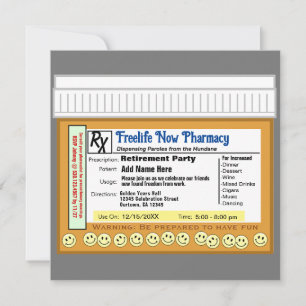 Retirement Party RX for Fun Invitation