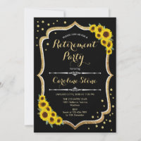 Retirement Party - Sunflowers Black Gold
