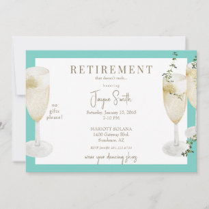 Retirement Party "that doesn't suck" Turquoise  Invitation