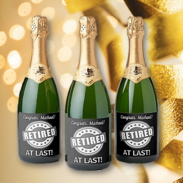 Retirement Party Time! Custom  Sparkling Wine Label (Creator Uploaded)