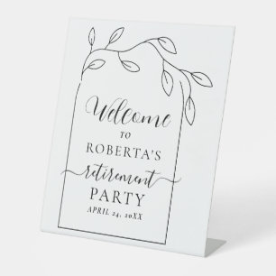Retirement Party Welcome Pedestal Sign