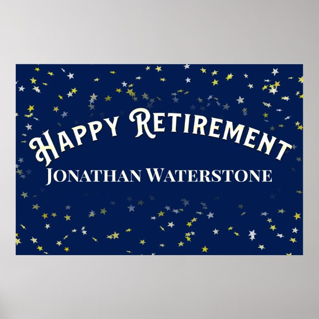 Retirement Party Welcome Poster Sign (Front)