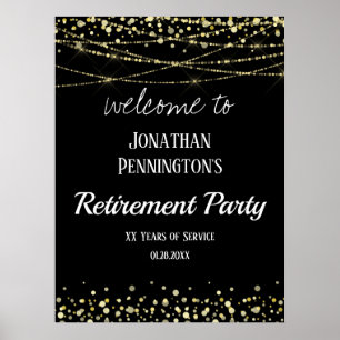 Retirement Party Welcome Sign Poster