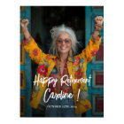 Retirement party welcome sign with photo