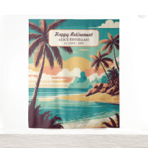 Retirement Party with retro beach photo backdrop