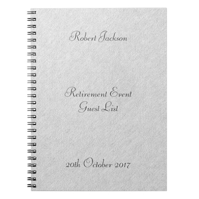 Retirement Personalized Minimal Pattern Notebook (Front)