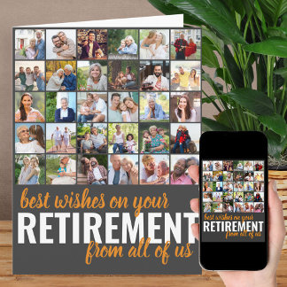 Retirement Photo Collage 30 Picture From all of Us Card