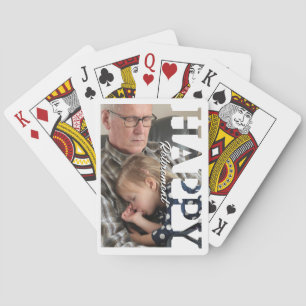 Retirement Photo Playing Cards   Personalized Reti