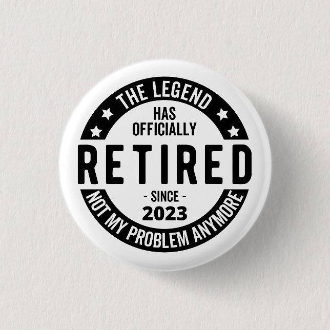 retirement plan 1 inch round button (Front)