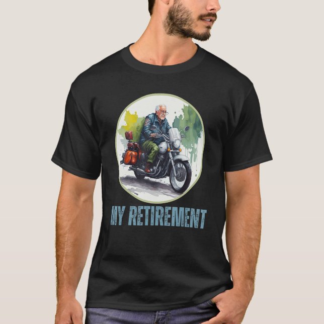 Retirement Plan Biker Motorbike  Retired Men T-Shirt (Front)