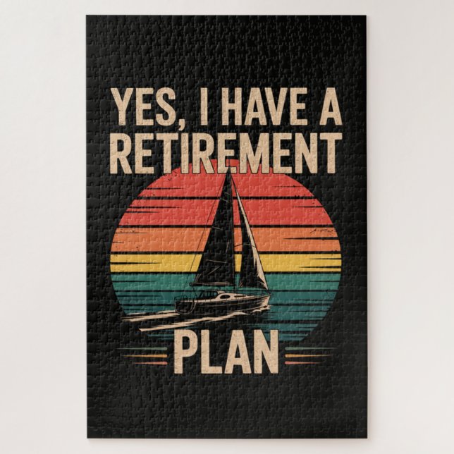 Retirement Plan Boating Sailboat Jigsaw Puzzle (Vertical)