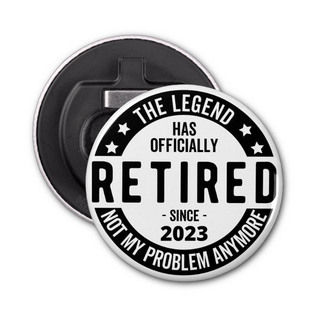 retirement plan bottle opener (Front)