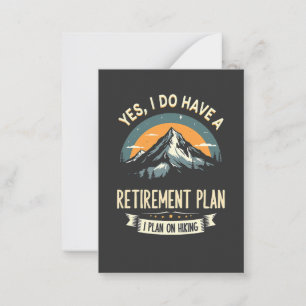 Retirement Plan Hiking Funny Dad Outdoors Hiking  Card